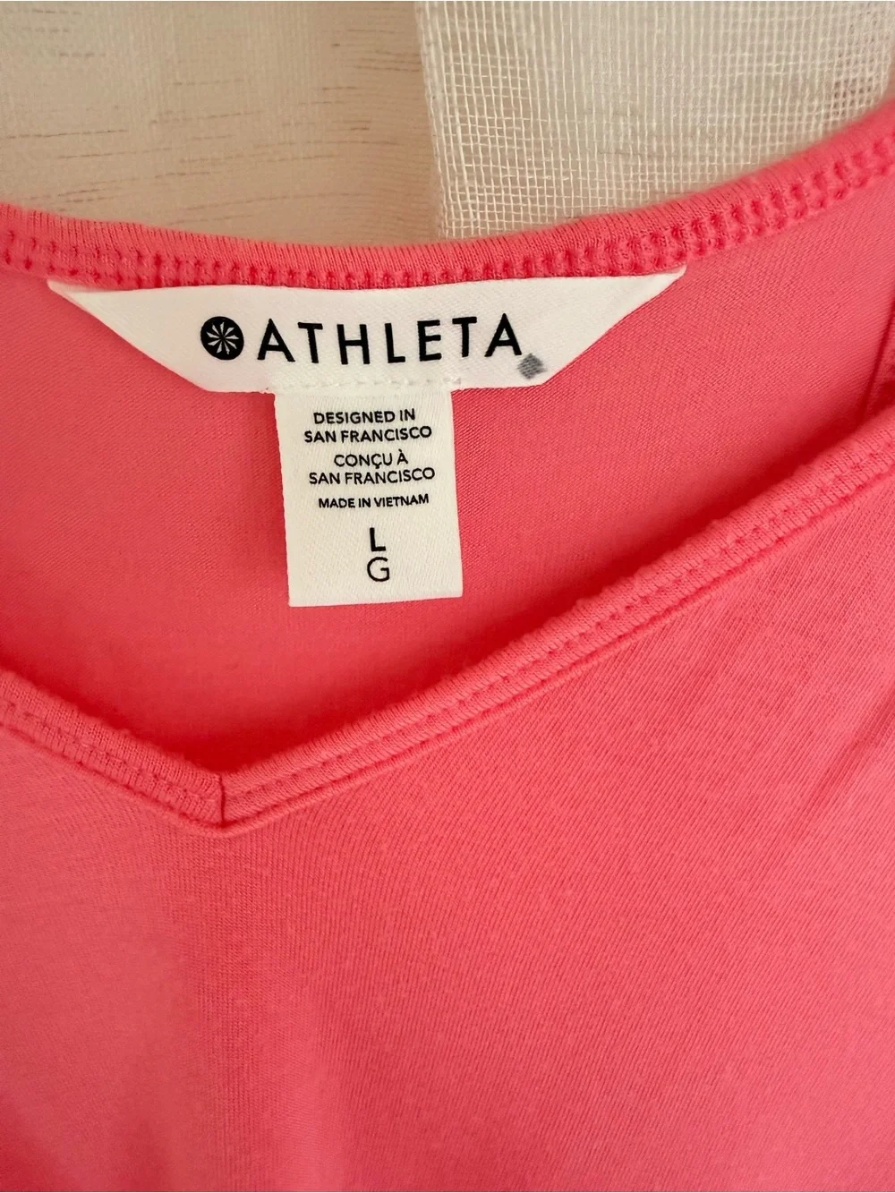 Athleta Coral Pink V-Neck Strappy Cami
